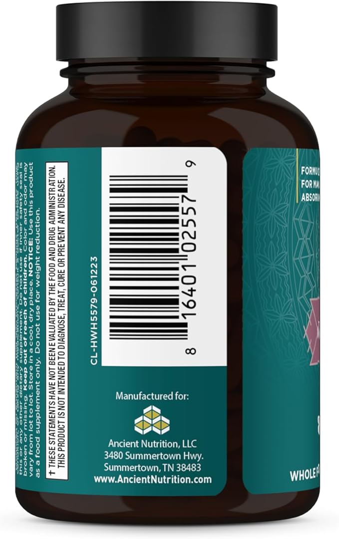 Ancient Nutrition Women's Hormones, Helps Reduce Stress, Supports Energy, Hormone Balance, Gluten Free, Paleo and Keto Friendly, 60 Capsules
