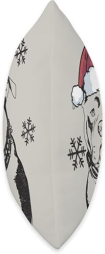 Miniatura 2 de Christmas Love American Bully Funny American Bully Christmas Santa Hat Xmas Mom Dad Throw Pillow 16x16 Multicolor