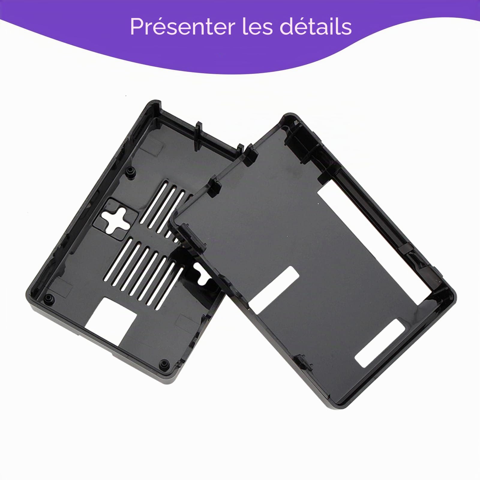 pour Raspberry Pi Modèle B + et Pi 2 Modèle B Boîte, B + Boîtier Noir en Plastique ABS Couverture Shell Sac Boîtier Ordinateur Boîte Fit pour Raspberry Pi 2 Modèle B