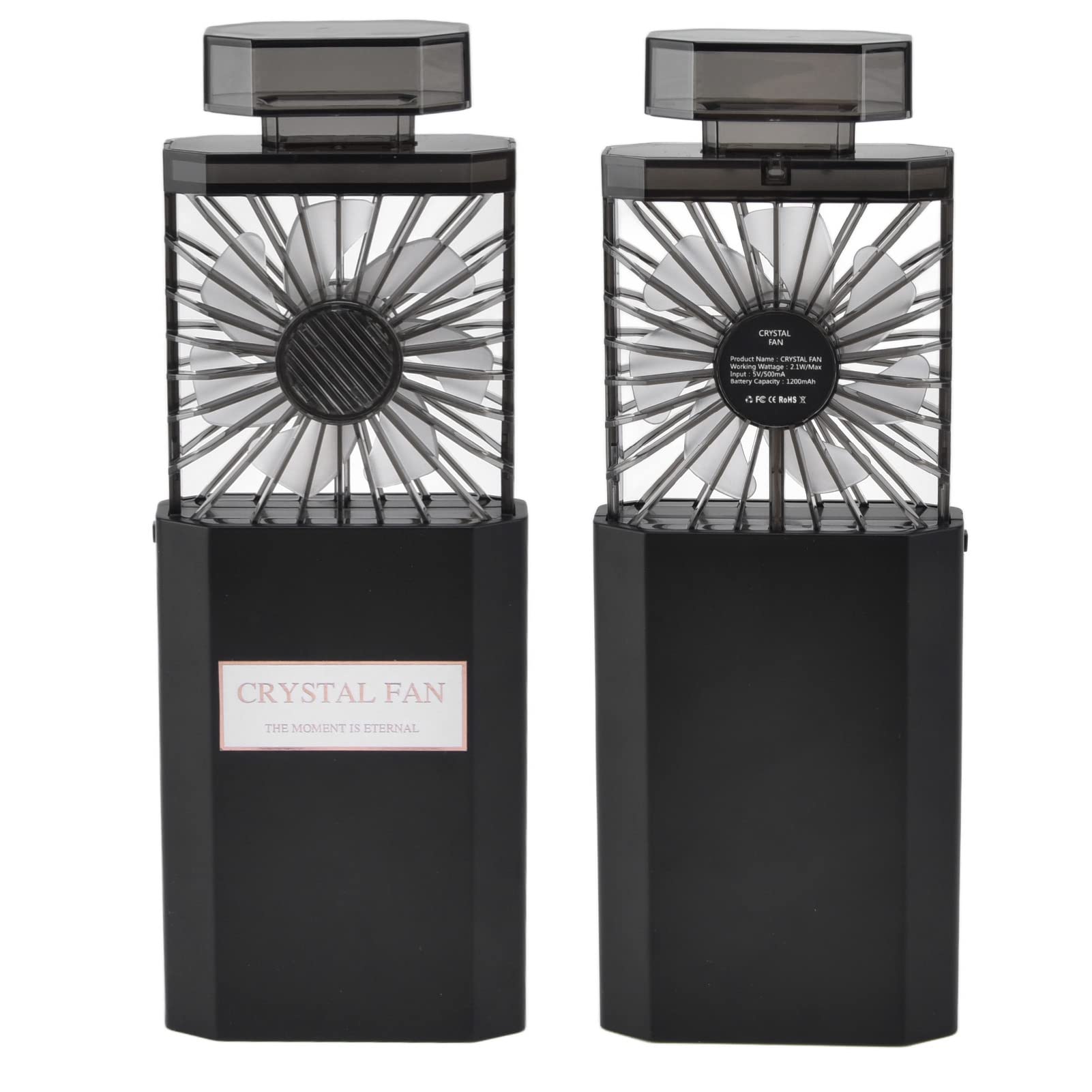 Ventilatore Portatile Doppia Testa Ricaricabile USB - Mini Ventola Tascabile Con Borsa - Foto 10