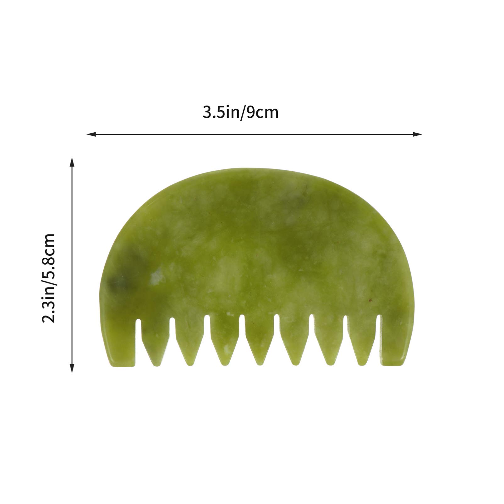 LALAFINA 3piezas Jade Stone Scraping Comb Para Masaje El Cabelludo Herramienta De Gua Natural Para Relajación y Masaje y Cuidado Personal