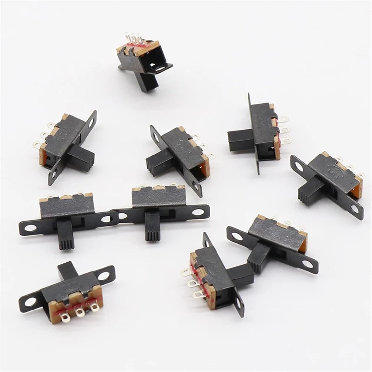 20pcs 5V 0.3A Mini Size Black SPDT Slide Switch for Small DIY Power