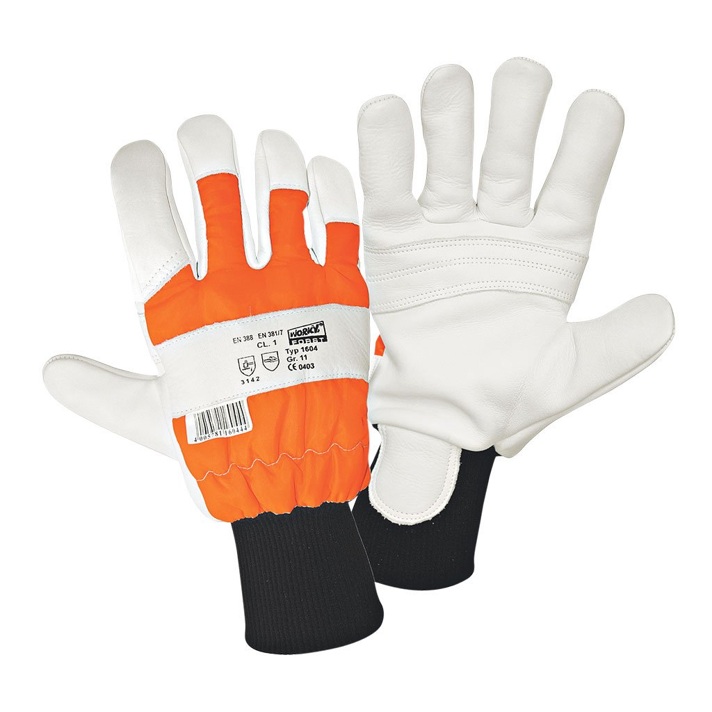 Worky L+D Dachs-Forst 1604 Rindnarbenleder Forstschutzhandschuh Größe ( Handschuhe): 10, XL EN 388 Baumarkt