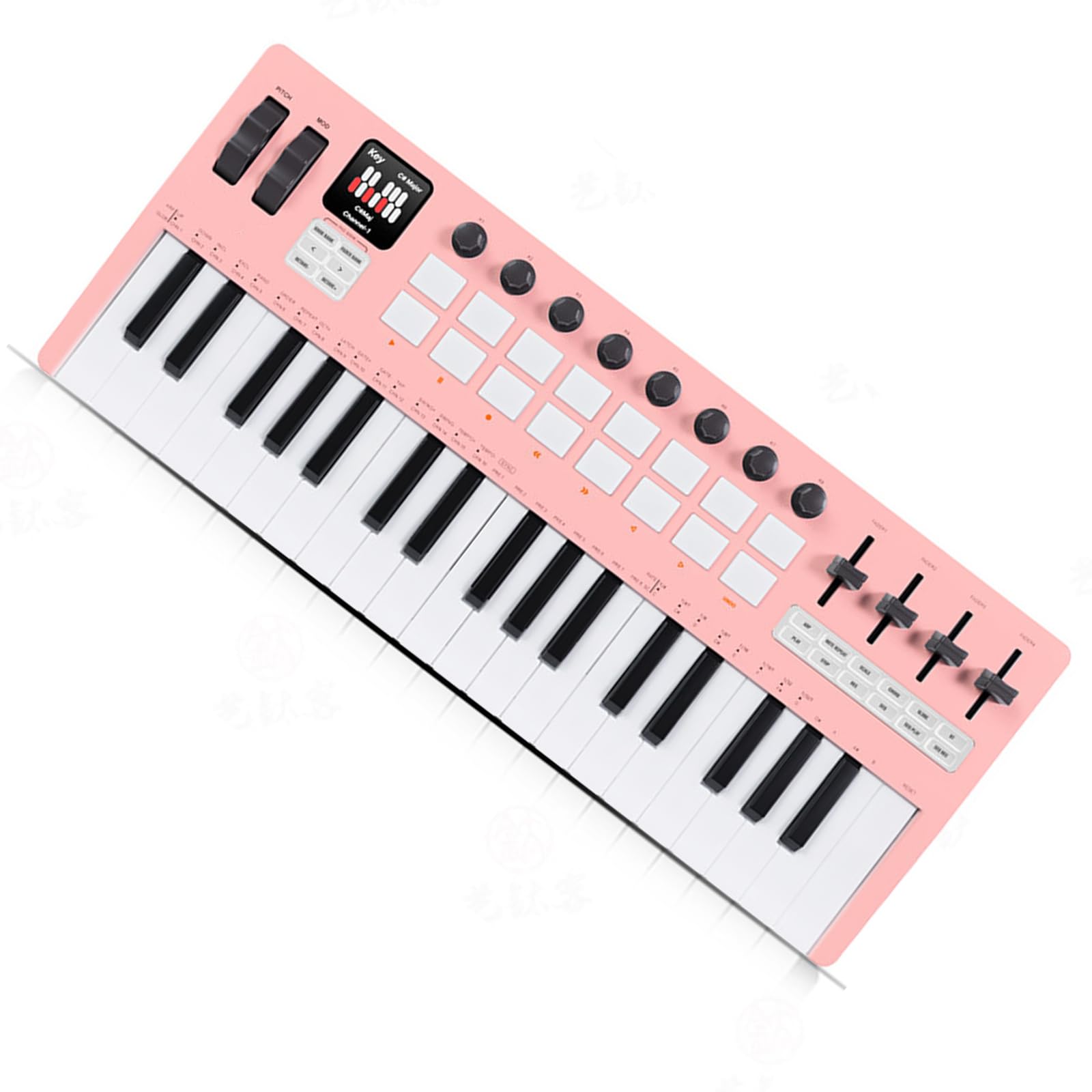 Pratico 37 Nota Tastiera USB Music Controller Abs Construction Easy Setups Per I Produttori Creazione Musicale Tastiera USB Con Pulsante Programmabile