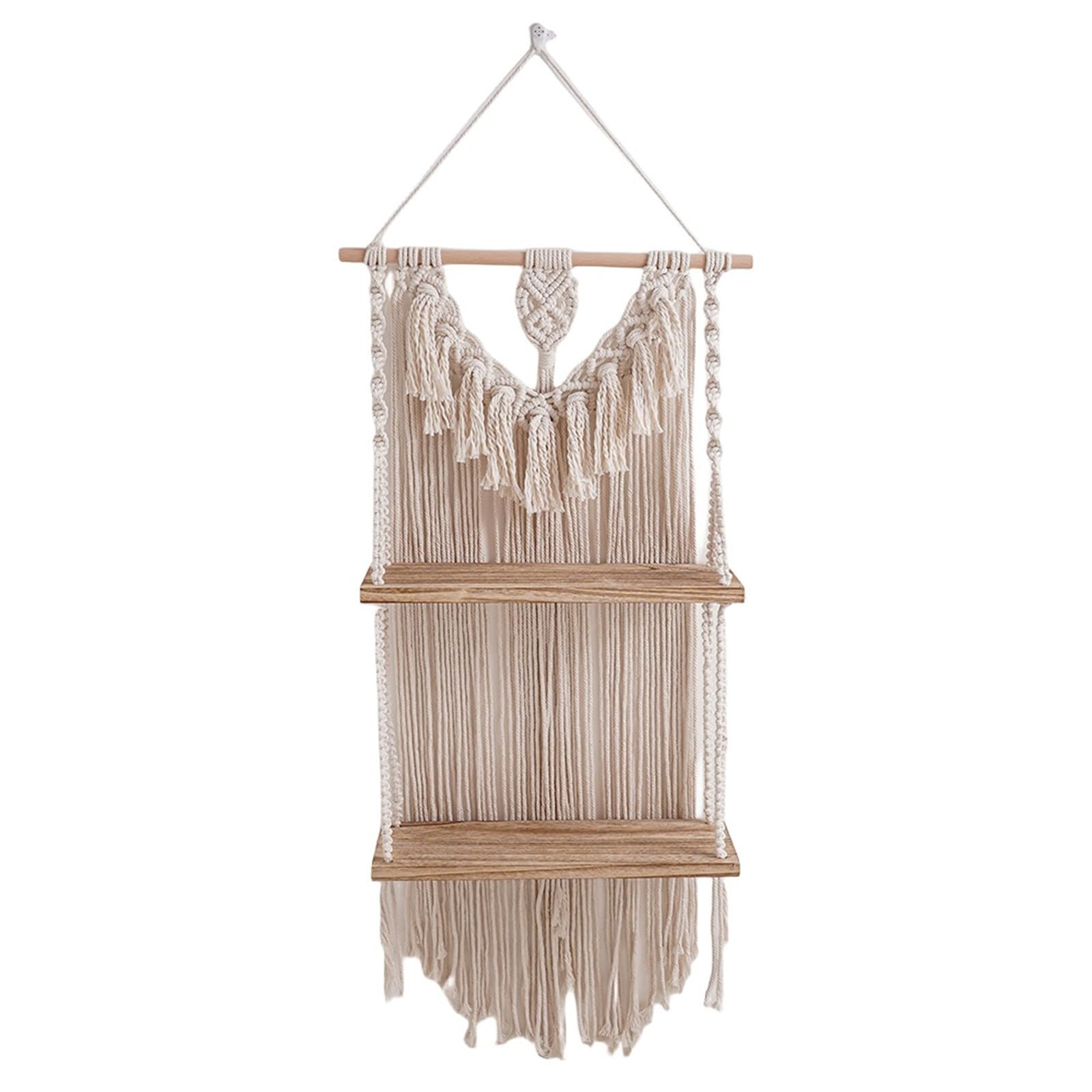 YWLUUOO Wall Mounted Shelf Hand-Woven Tapestry Storage Rack Home Decor for Artistics Showpieces Wall Art Decoration Tapestry for Individuals Who Appreciate Artistics