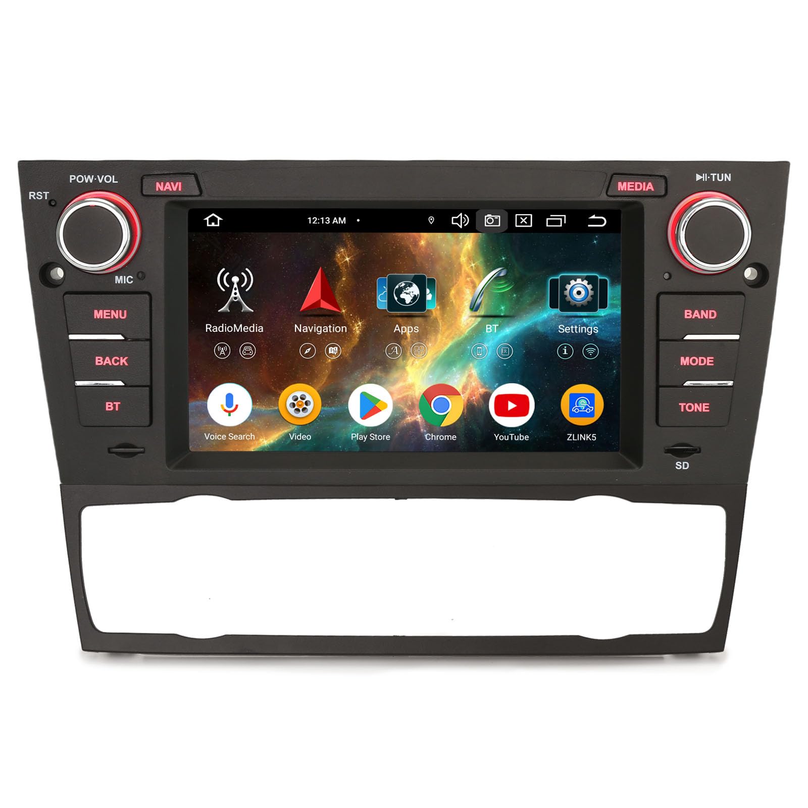 Erisin 8 Kern Android 14 DAB+ Autoradio 4GB+64GB Bluetooth Für BMW 3er E90 E91 E92 E93 M3 mit GPS Navigation Unterstützt Drahtloses CarPlay Android Auto WiFi 4G DSP USB FM RDS Radio 7 Zoll Bildschirm