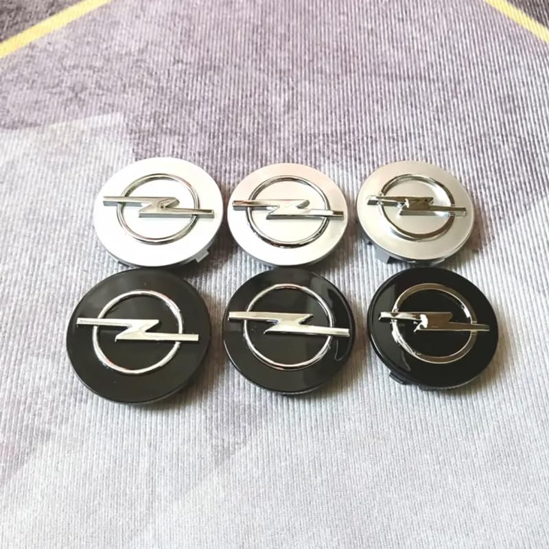 4 Pezzi Auto Coprimozzi per Opel Agila, Coprimozzo Centrale Tappi per Ruote Coprimozzo Ruota ABS Tappi di Cerchioni Accessori per Auto,A-60mm