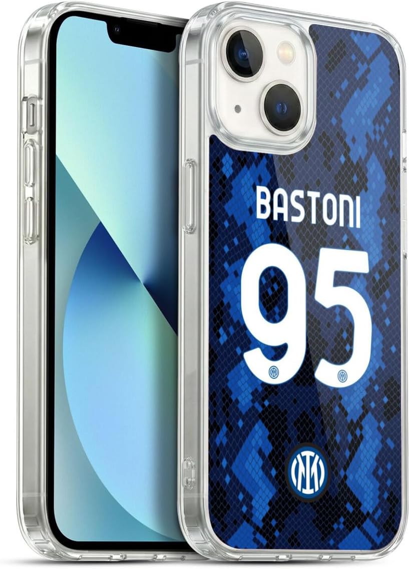 Head Case Designs Officially Licensed Inter Milan Alessandro Bastoni 2021/22 Players Home Kit Gel Case [Military Grade Protection] Compatible with Apple iPhone 13