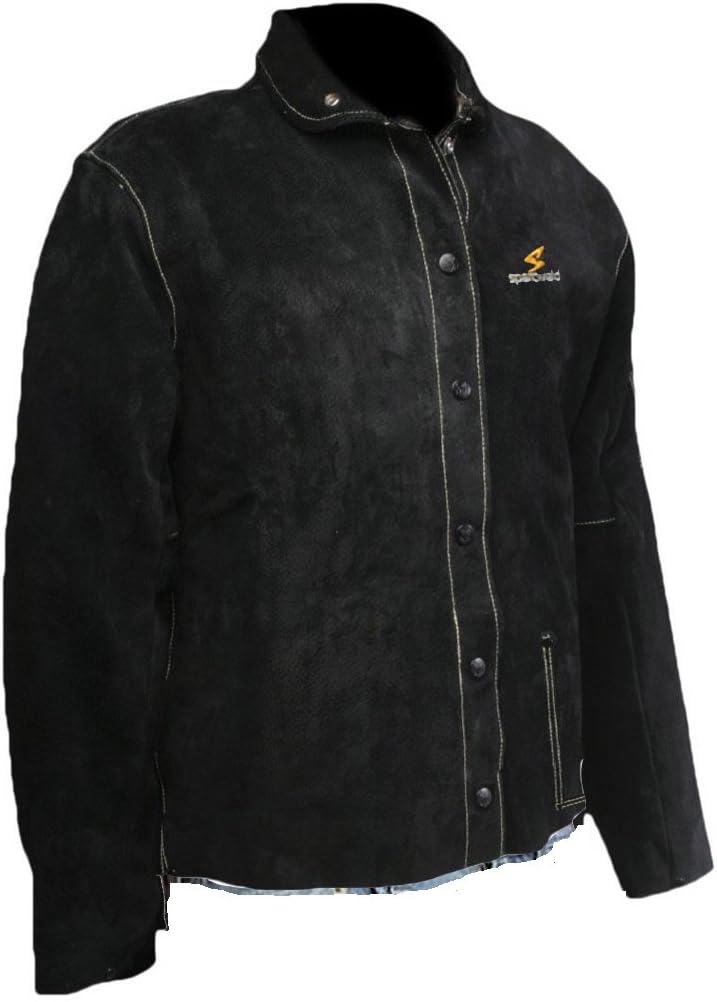 Sparcweld Black Leather Welding Jacket: XXL