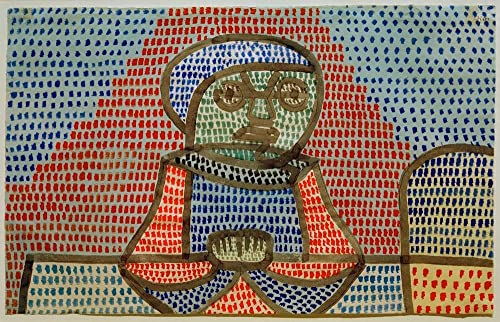 Art Tableau Garçon à table décoratif, grande toile de Paul Klee pour sublimer le salon