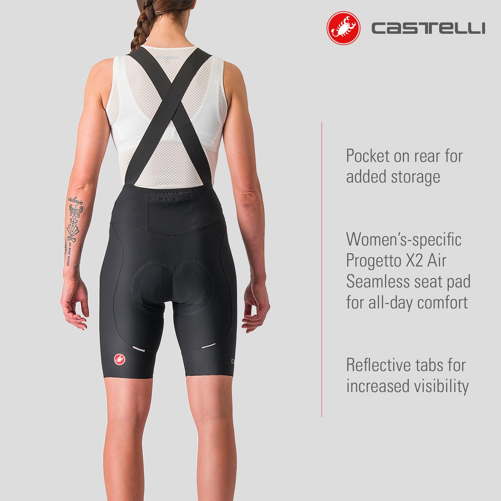 CASTELLI - Bermuda Donna Espresso DT, Pantaloncino da Ciclismo Donna