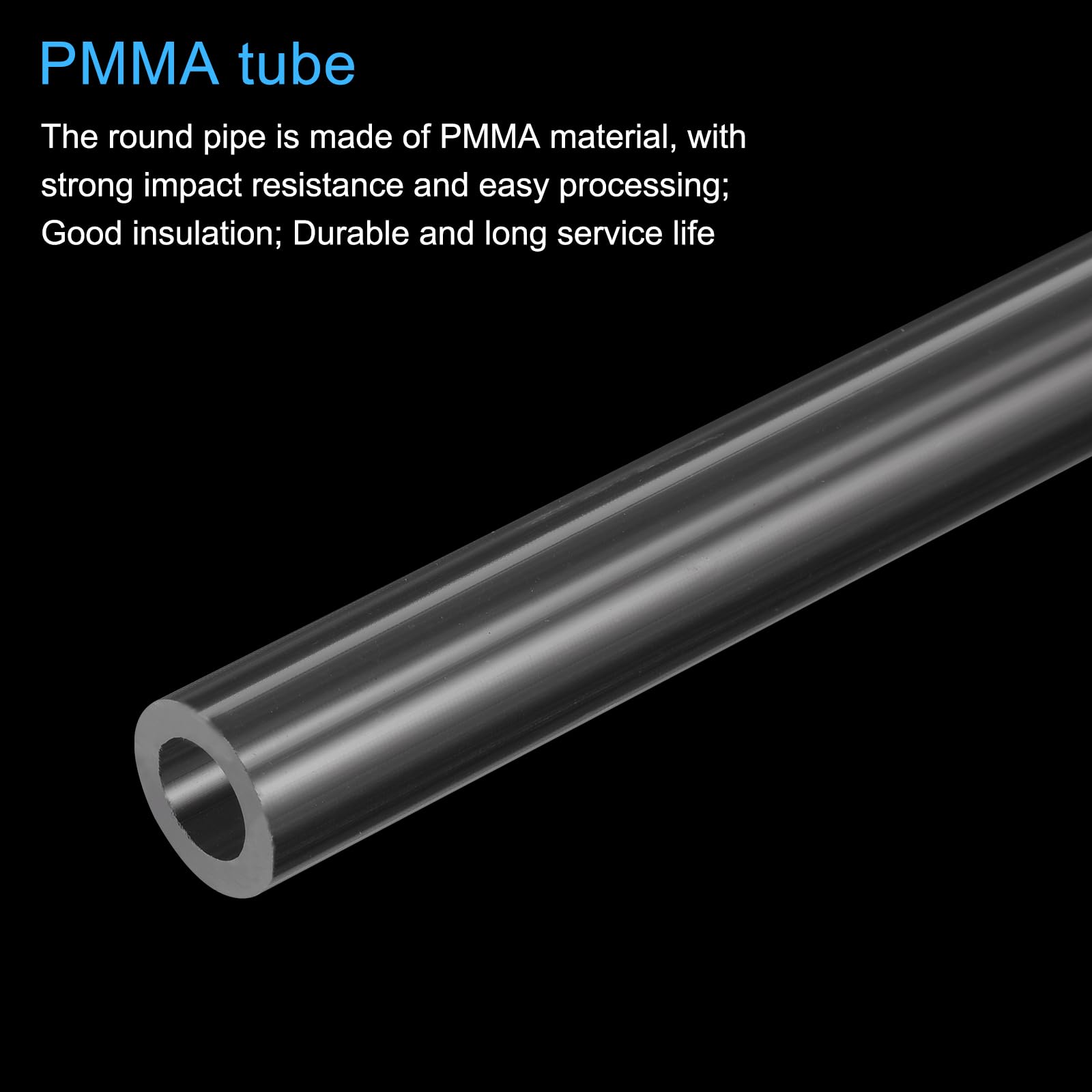QUARKZMAN Tubo Tondo Rigido In Acrilico Trasparente 15 Mm Id 19mm Od 305mm Per Lampade E Lanterne, Sistema Di Raffreddamento Ad Acqua - 4