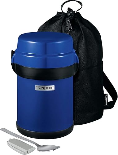 Zojirushi SL-JBE14AZ Mr. Bento - Tarro de almuerzo de acero inoxidable, 41 onzas, arándano