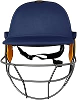 PUMA Pitch Pro Cricket Helmet Navy Blue Adult Medium - High-Impact Protection, Ventilation & Secure Fit