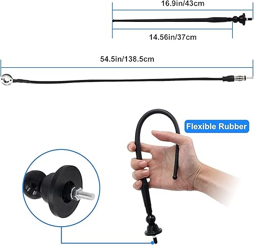 Miniatura 6 de Herdio Juego de radio y altavoces marinos compatibles con Bluetooth, unidad de cabeza de calibre marino+altavoces de techo de montaje en pared