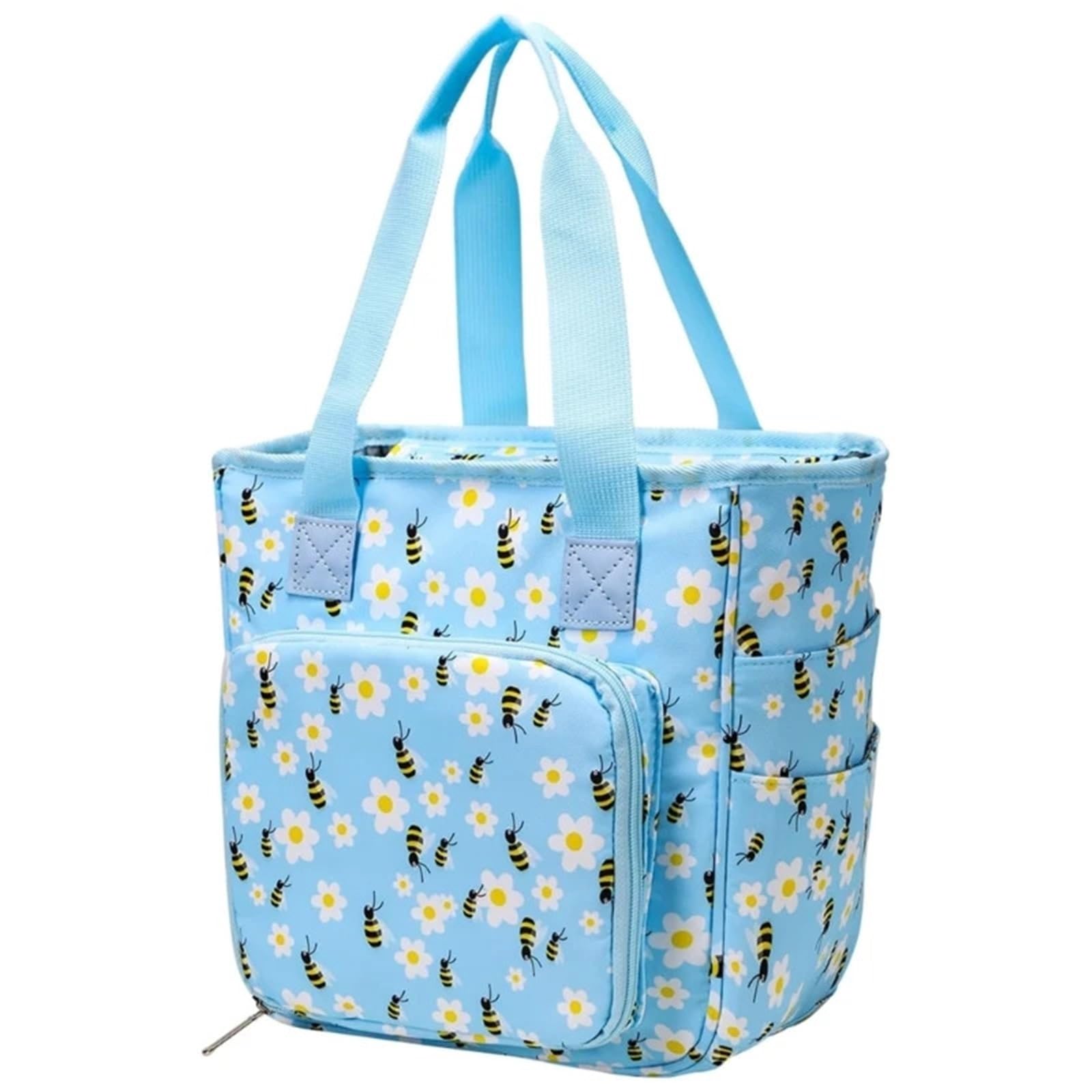 ZWCSHUU Sewing Organizer Bag Yarn Storage Bag with Compartments for Crochet Hooks Knitting Needle