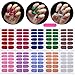 MWOOT 10 Fogli Glitter Unghie Adesivi Decalcomanie,Tinta unita Autoadesivo Nail Art Stickers,Adesivo Smalto per Unghie Manicure le Punte Decorazioni