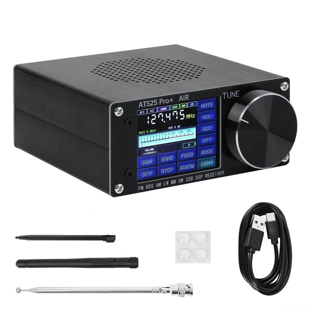 ATS25 para pro+ para receptor de radio de banda de aire 118-136MHz FM SW