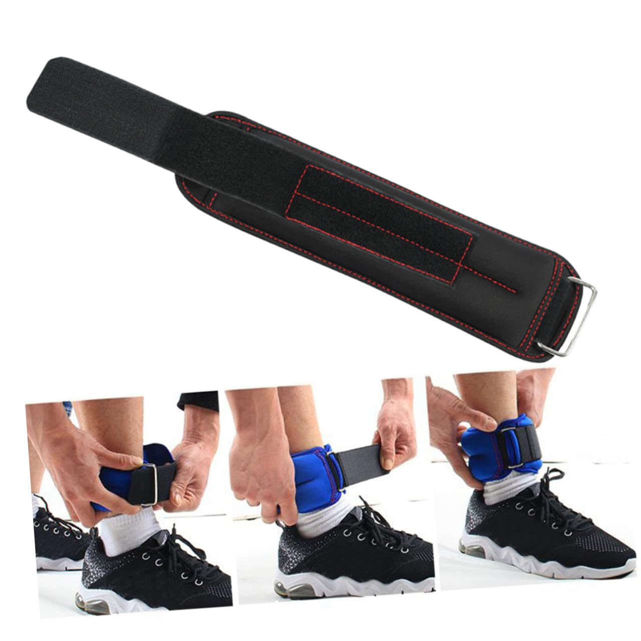Braccialetto Sacco Cinturino Da Polso Supporto Portante Per Allenamento Muscolare Accessorio Sportivo Nero