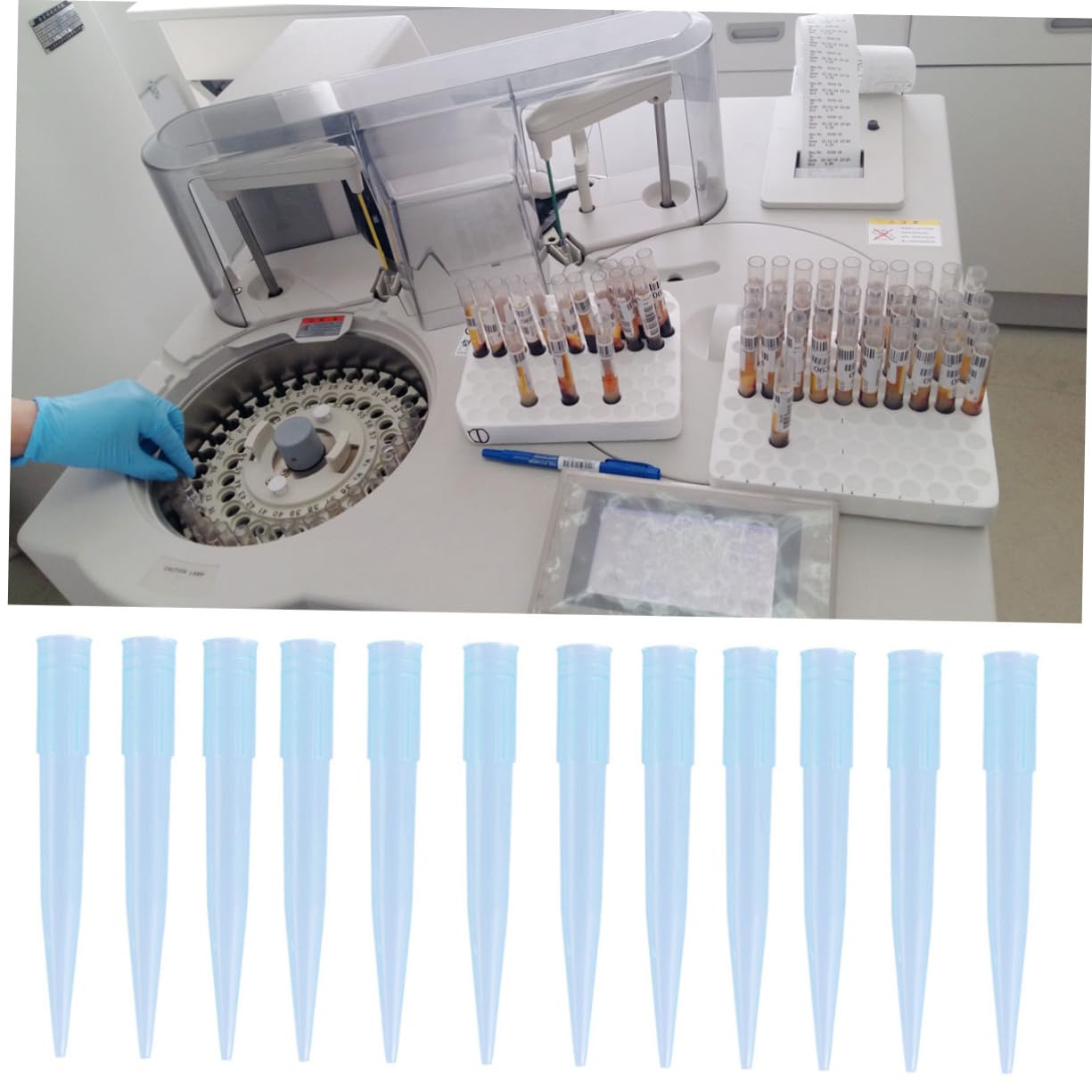 500pcs Plastic Pipettor Tips Liquid Transfer Laboratory Pipette Accessories Smooth Tapered Nozzle for Accurate Small Volume Handling