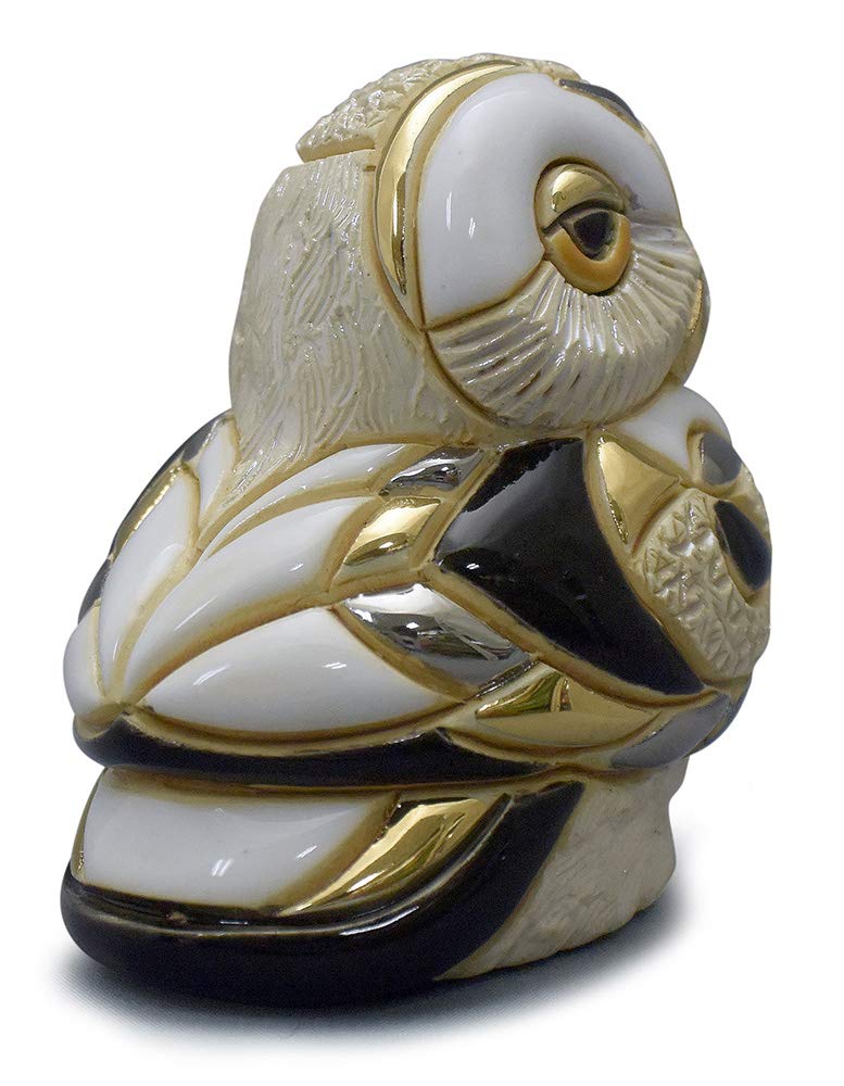 Amazon.co.jp: リンコナダ 白フクロウ子供 F335 陶器 動物 置物