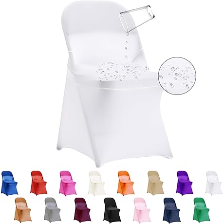 12 PCS Waterproof Folding Chair Covers for Special Occasions