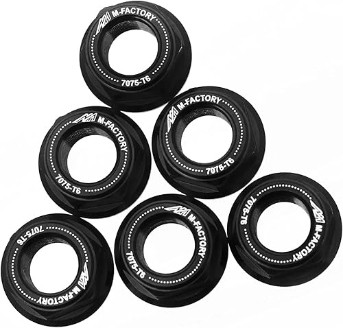 MC MOTOPARTS Tuercas de piñón trasero de carreras CNC negras compatibles con GSX-R 750 GSXR1000 GSF1200 SV650 Vstrom 650 TL1000R