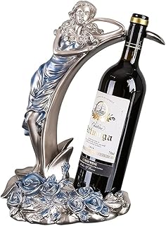 YEK Stojak na wino stojak na wino ozdoby serwer butelki stojaki ekspozycyjne organizer stojak półka do kuchni jadalni spiżarnia wino dekoracyjna półka (kolor: A)