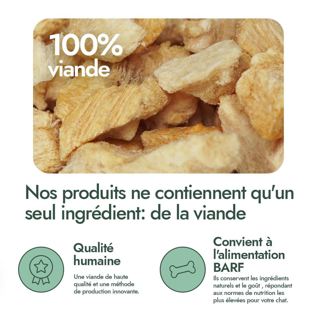 AYLA Lot de 5 paquets de friandises pour chat lyophilisées de qualité supérieure - Riche en protéines - Booster vital pour le pelage et les muscles - Pour chatons et chats adultes (140 g, mélange de