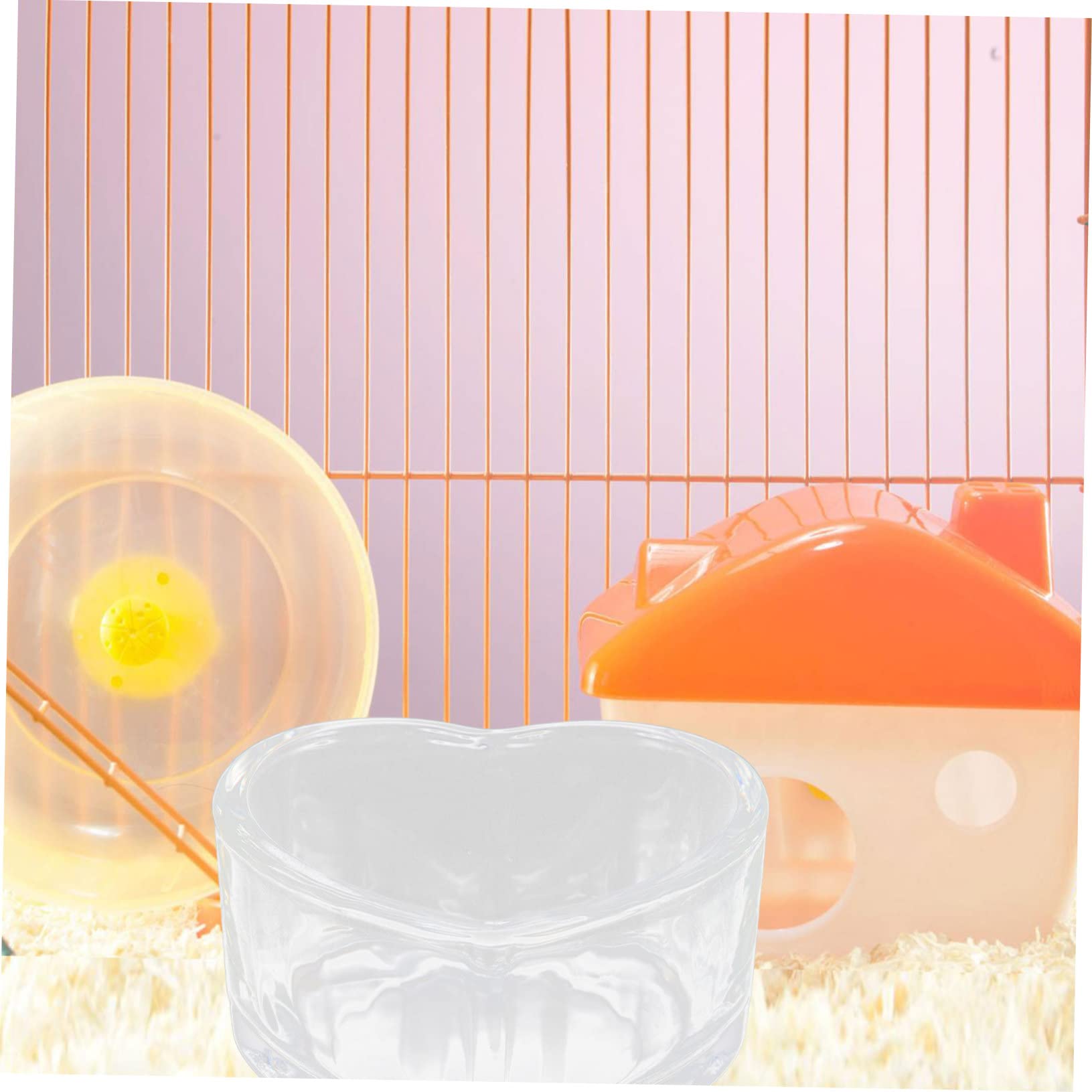 Supvox 8 STK Futternapf für Hamster Rattenvorräte Wassernapf für Hamster Kleintier Zubehör hamsterzubehör welpen zubehör kleine Chinchillaschale Rattenzubehör Glas Transparent
