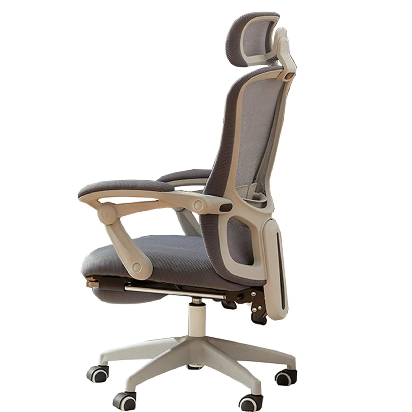 METTEOR Office Chair for Home & Desk - Executive Swivel Cuter Chair with Seamless Design Height Adjustable Seat Movable Lumbar Support & Headrest for Ultimate t (Grau)