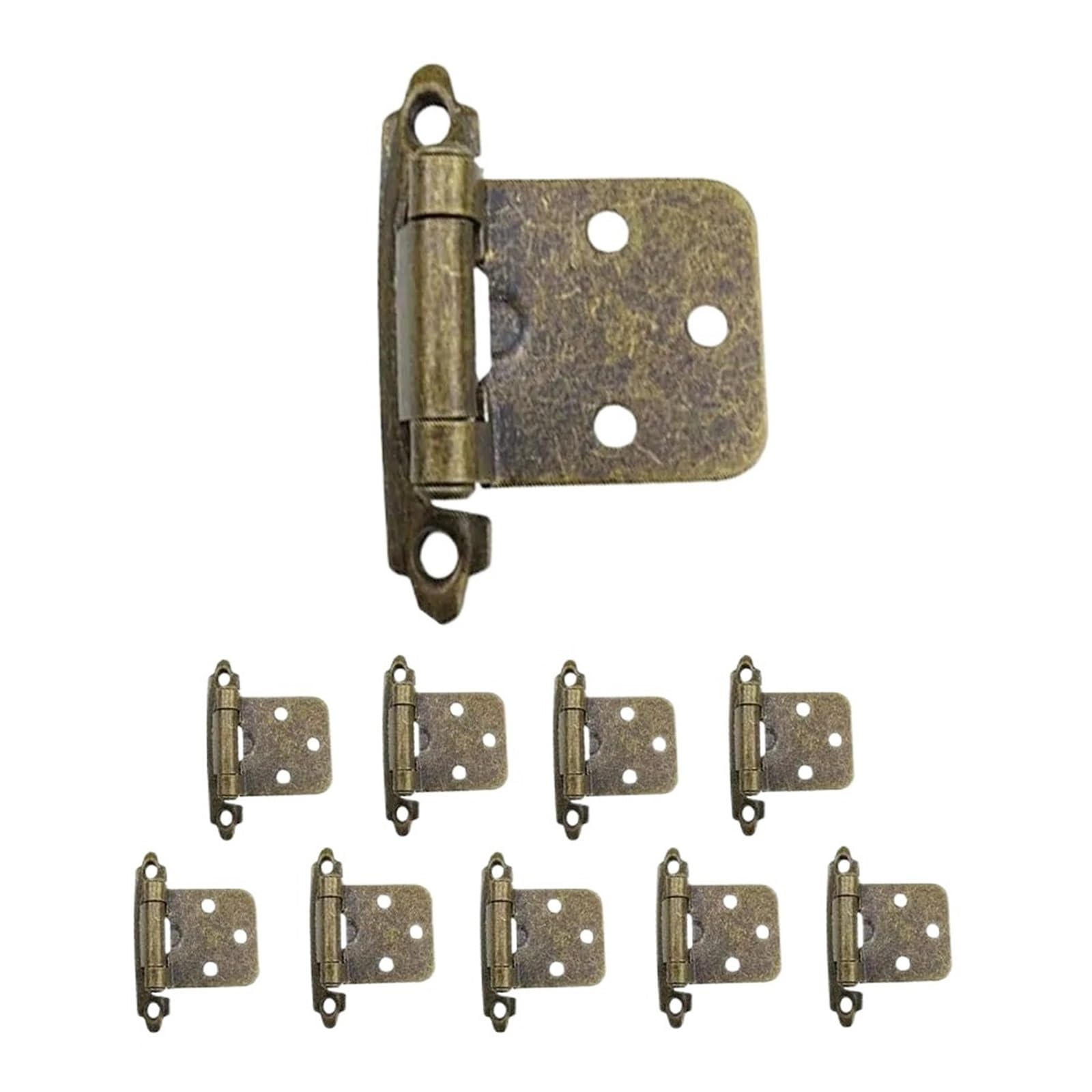 Kdhcvkz Bronze 10Pcs Door Hinges Cabinet Drawer Cold-Rolled Steel(Bronze)