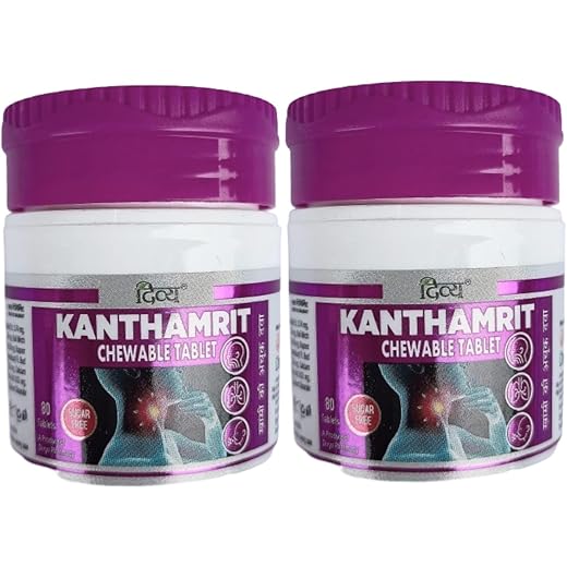 Kanthamrit Chewable Tabs 80 Tab Pack x2 - Sahu Pharma