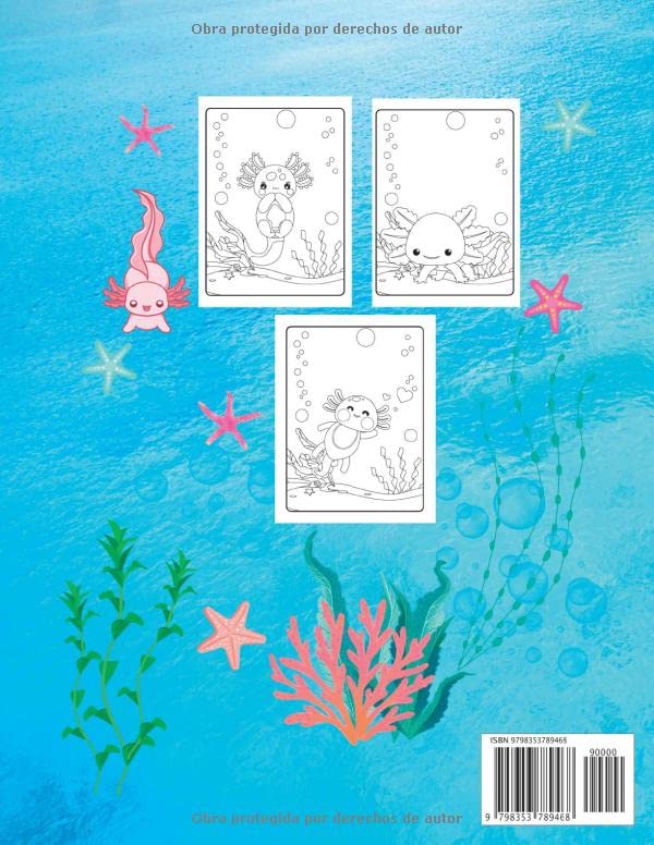Miniatura 2 de Ajolote - Libro de colorear para niños 50 diseños con bonitos ajolotes (Spanish Edition)