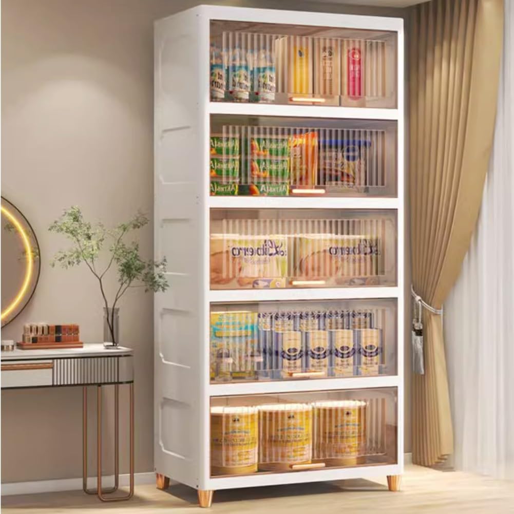 Plastic Storage Bins for Organization and Storage,109gal/434qt Storage Containers Organizer for Organizers and Storage,Durable Storage Container with Door.5 Tiers Clothing Organize,Storage Cabinet