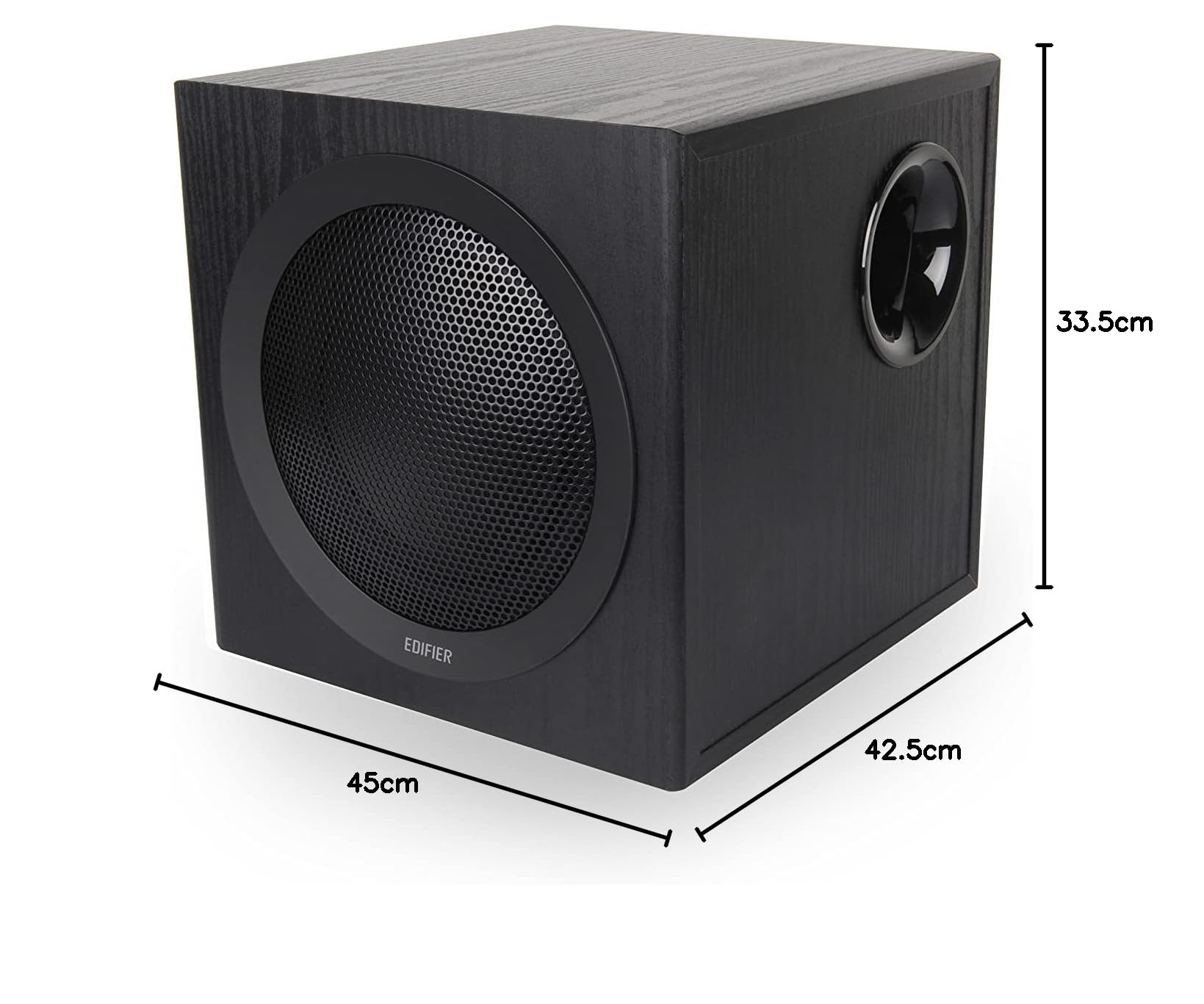 Edifier CX7 Aktives 2.1 Home-Entertainment-System mit Bluetooth V5.0, 21cm (8 Zoll) Subwoofer und Infrarot-Fernbedienung: Perfekt für TV, PC, Notebook etc., Schwarz