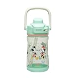 Disney Beacon Kid Water Bottle for Travel or At Home, 12oz Plastic is Durable and Leak-Proof with Liquid Lock Spout, Cover, Carry Handle, Protective Base (Mickey Mouse & Minnie Mouse)