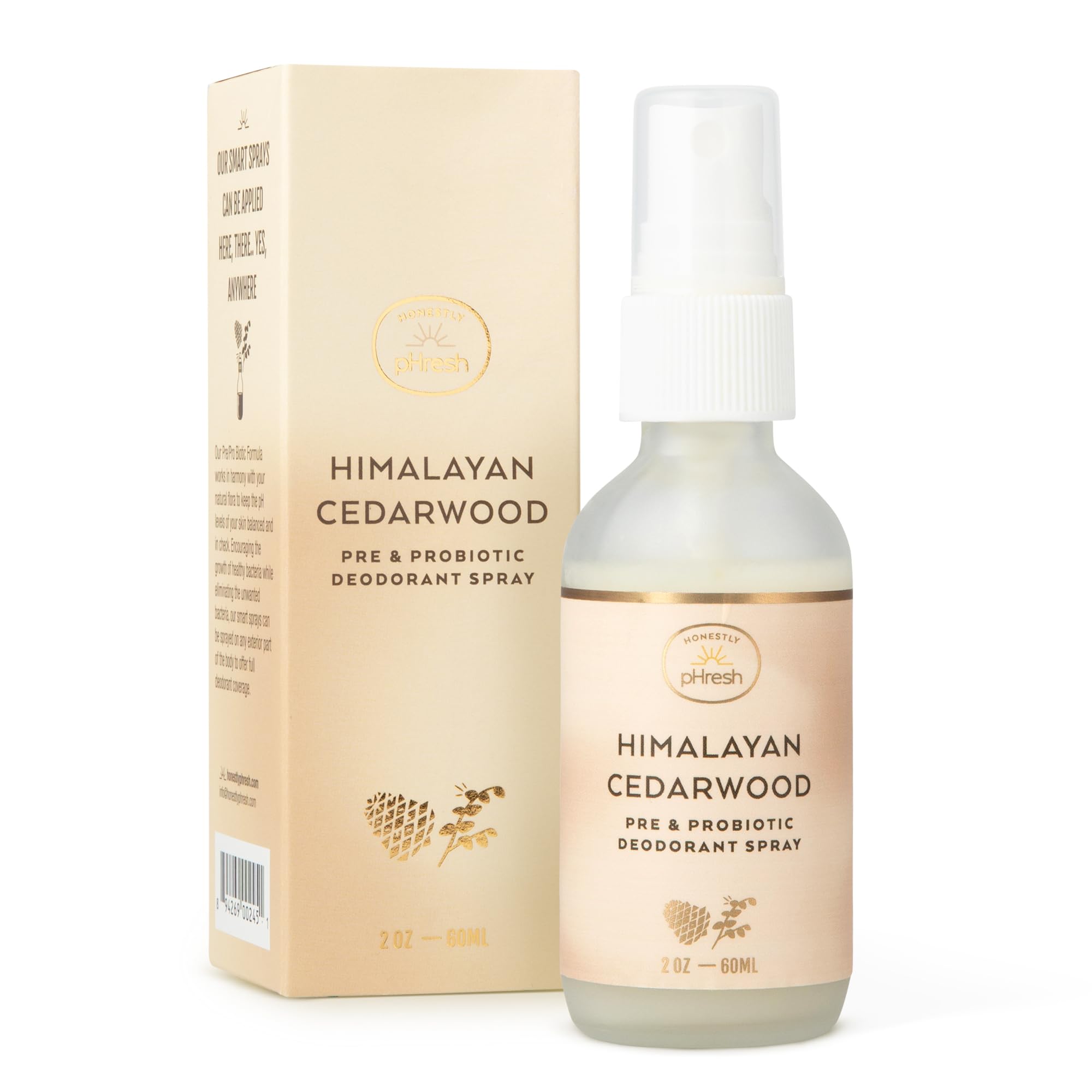 Honestly Phresh - Pre-Probiotic Deodorant Spray Himalayan Cedarwood 2 Oz. 181041