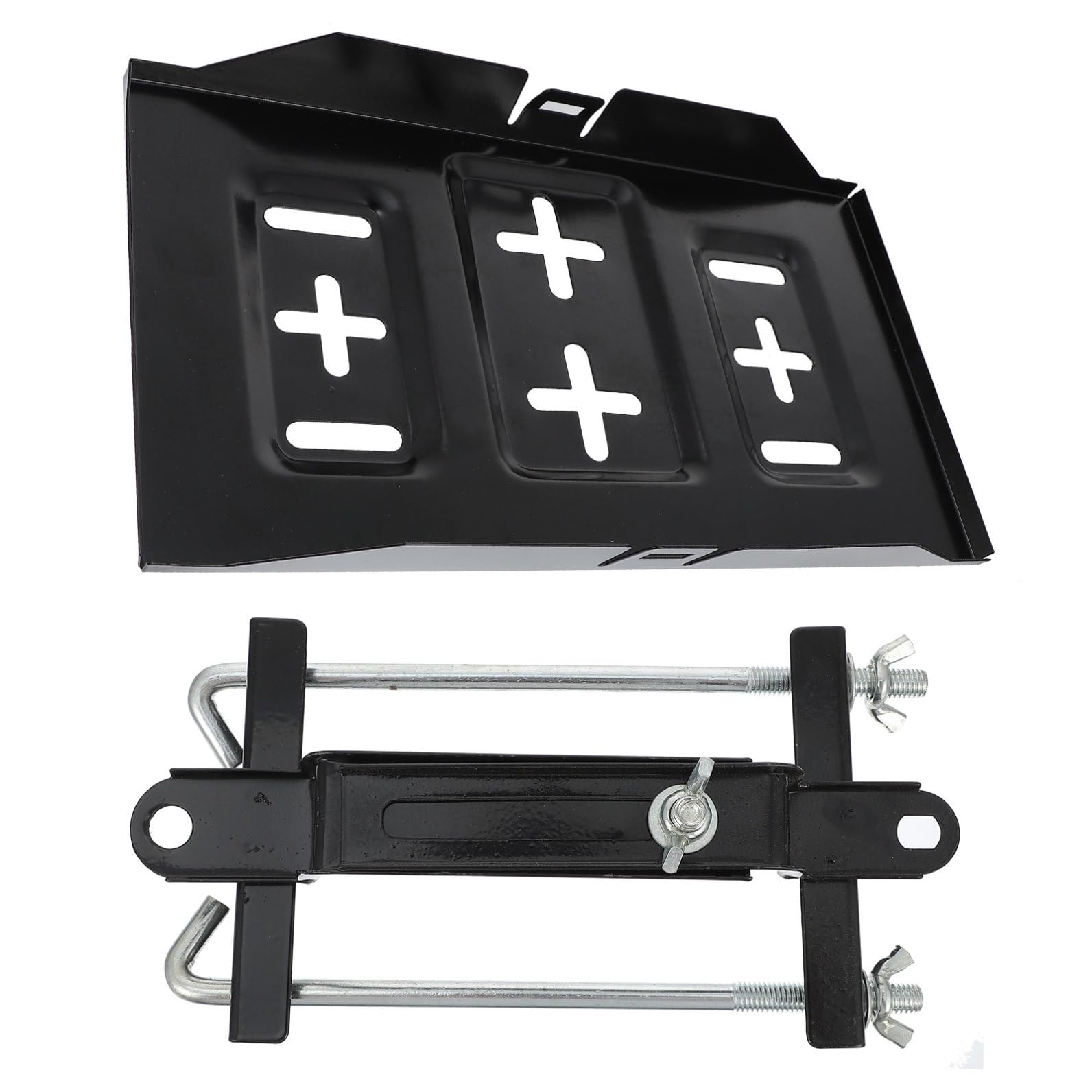 Noir Support de Batterie de Voiture 1 Set en Fer