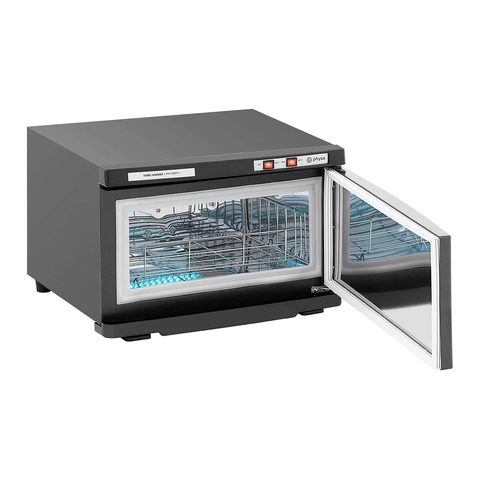 Physa Horno Calentador de Toallas Calientatoallas para Salón de Cosmética PHY-200TH-1_Black (Potencia: 230 W, Capacidad: 16 L, Temperatura: 70 °C, UV)
