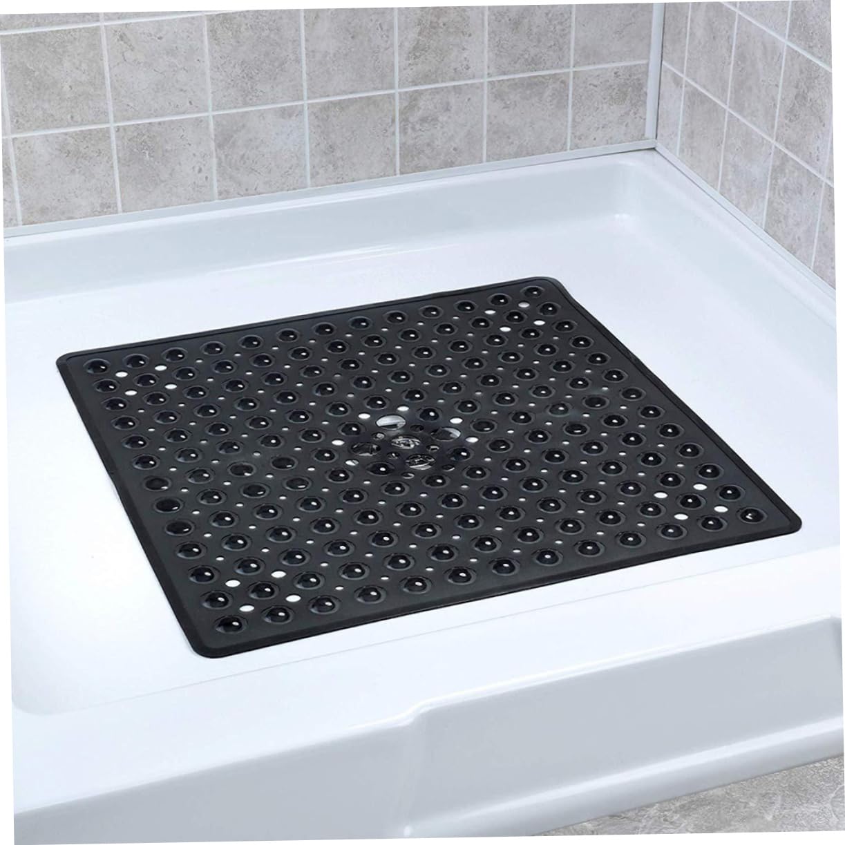 MAGICLULU Tappetino Antiscivolo in Pvc 53x53 Cm Quadrato Nero