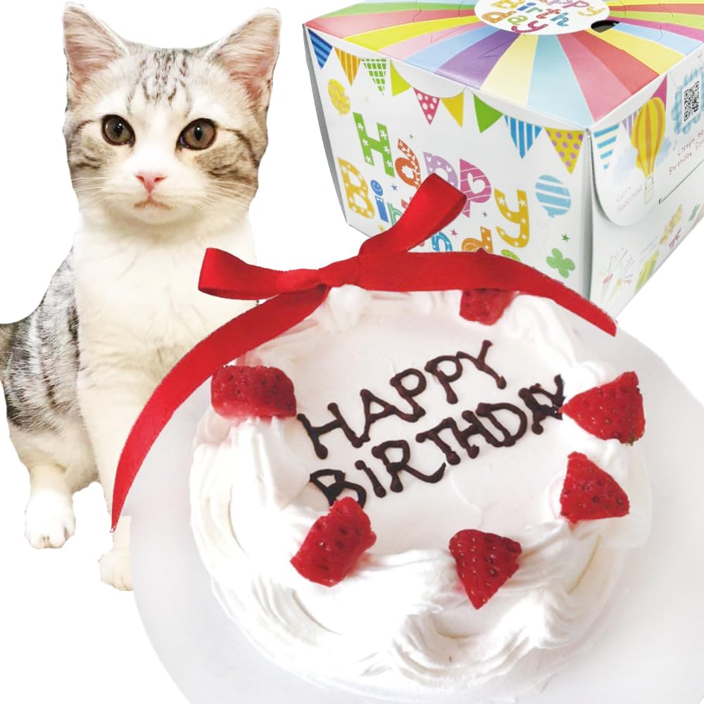Amazon | 創業20年ワンバナ 猫用無添加お誕生日ケーキ ねこちゃん大