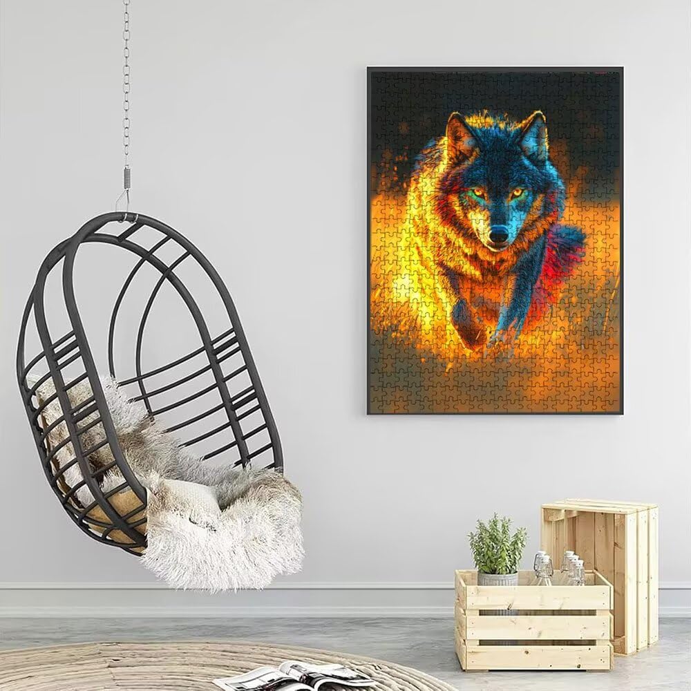 Wolf Wiese Puzzle 2000 Teile, Klassische Puzzles, Geschicklichkeitsspiel Puzzle für Erwachsene, Puzzlespiele für Die Ganze Familie, Mit Schöner Verpackung, Dekoration Puzzles DX0YL3-544
