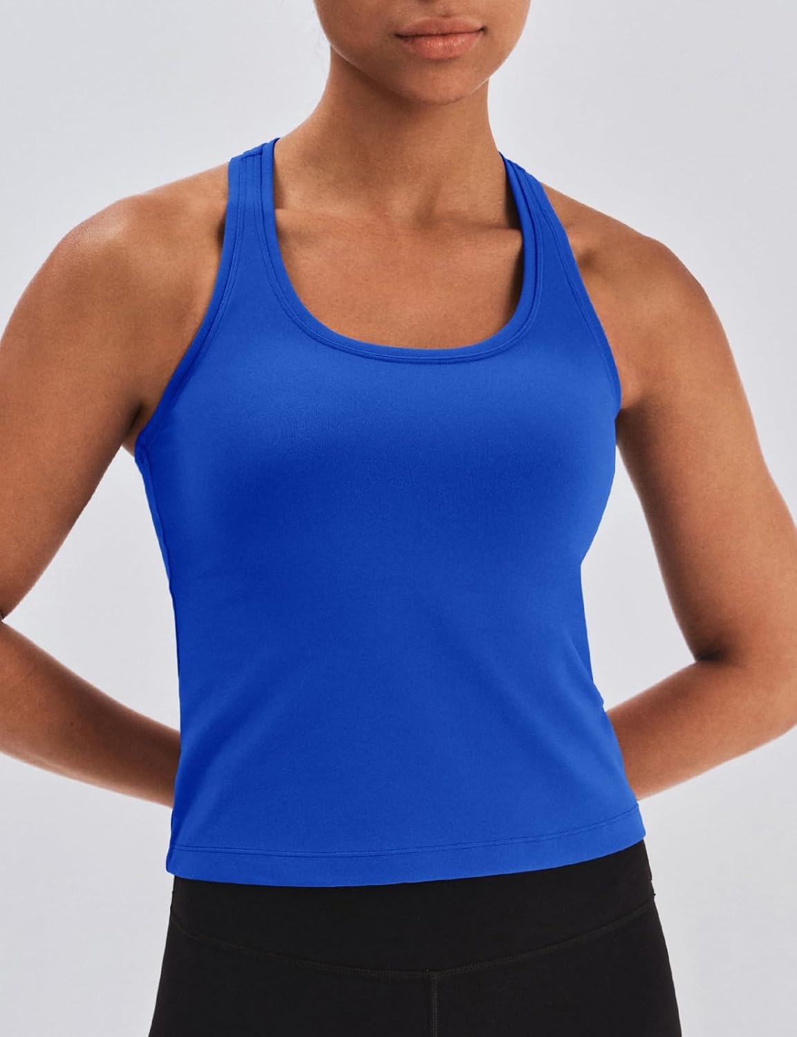 K-Swiss Women's Workout Tops - Tank Top Racerback Sleeveless Waist-Length Slim Fit Gym Athletic Yoga Shirts - Image 4