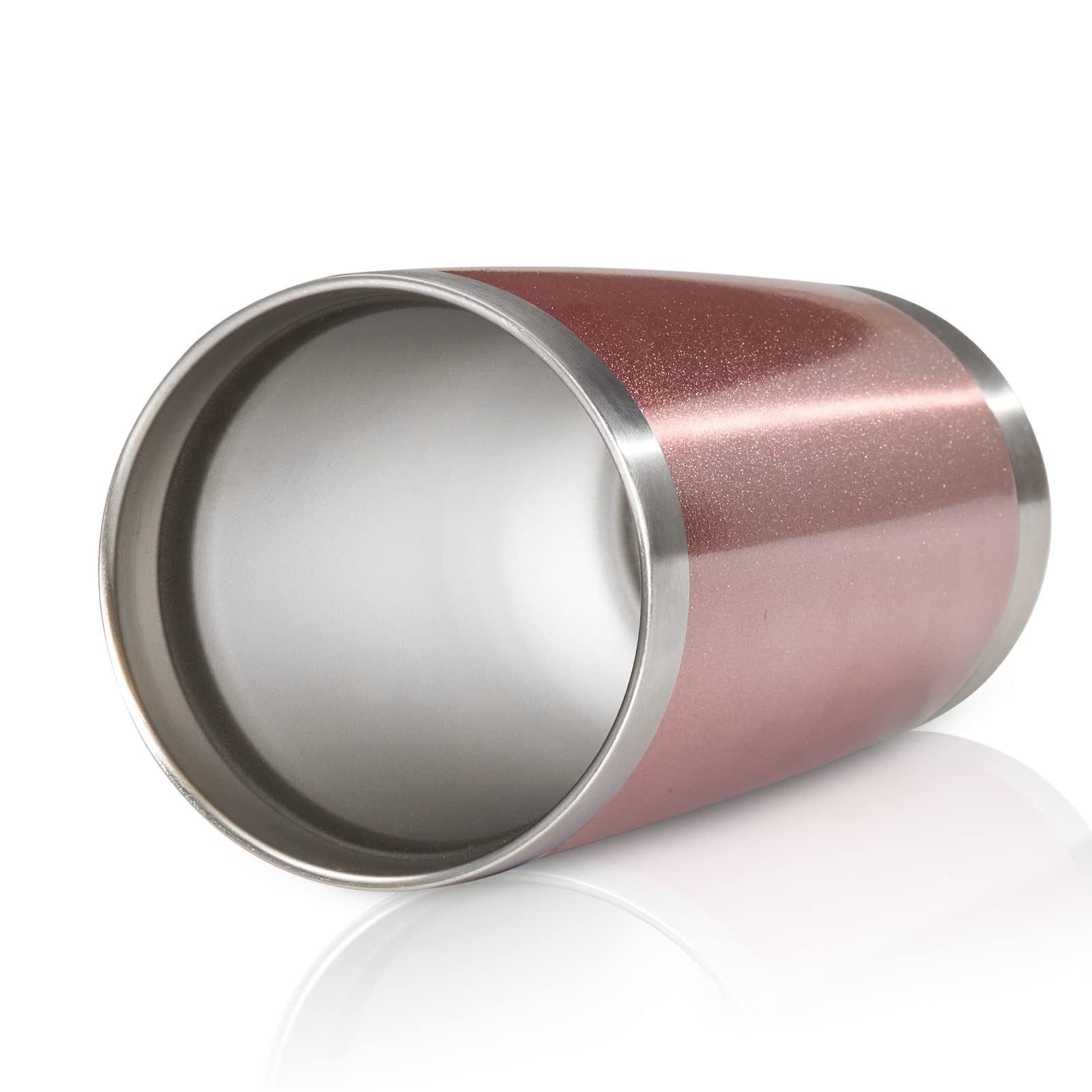 Confezione da 8 bicchieri da 590 ml, in acciaio inox, con coperchio