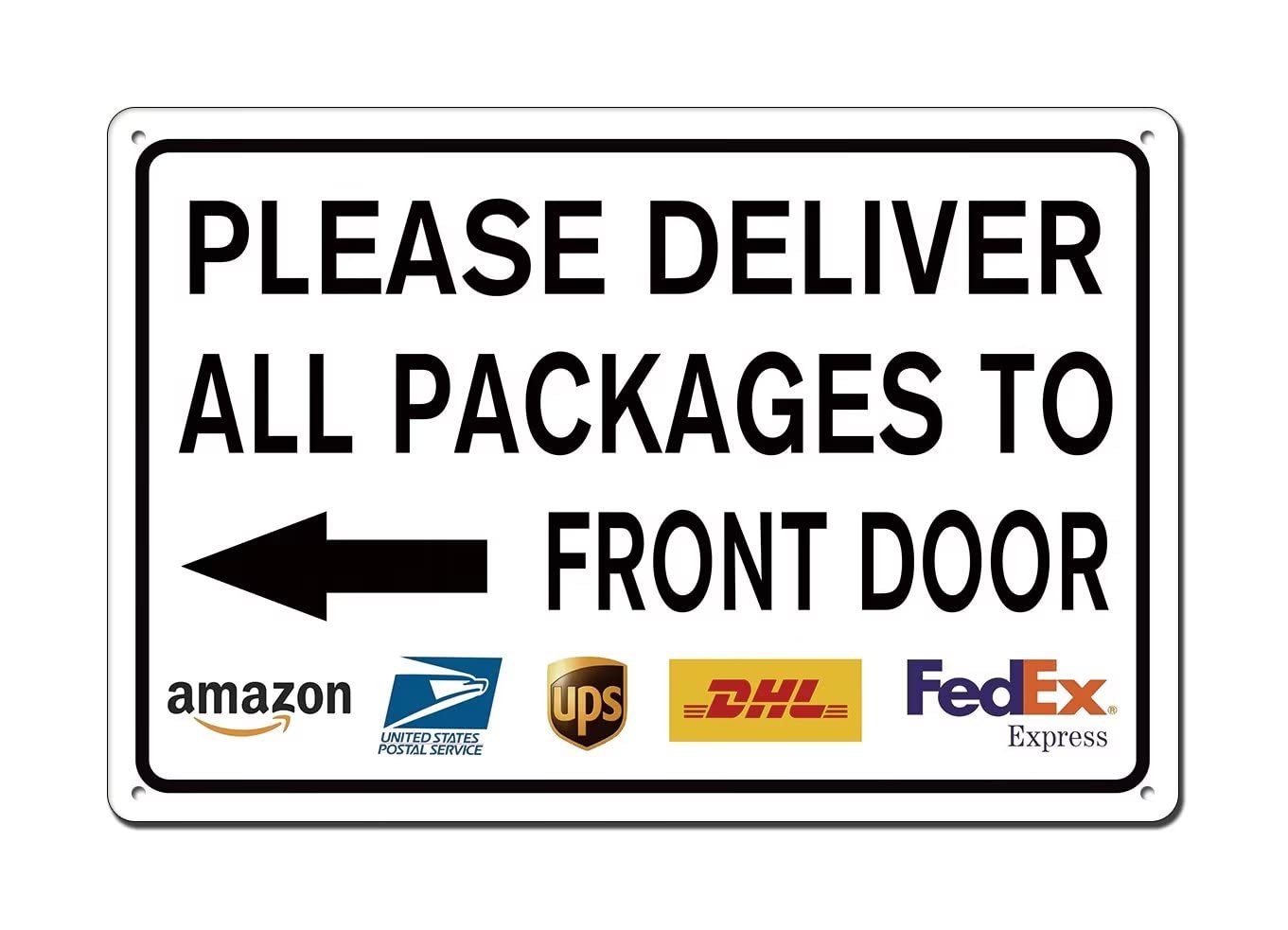 Amazon.com : POBBUK Please Deliver All Packages to Front Door Left