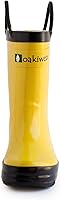 Vista 4 de OAKI Botas de lluvia de goma impermeables para niños con asas fáciles de poner