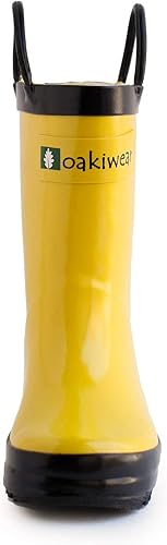 Miniatura 4 de OAKI Botas de lluvia de goma impermeables para niños con asas fáciles de poner