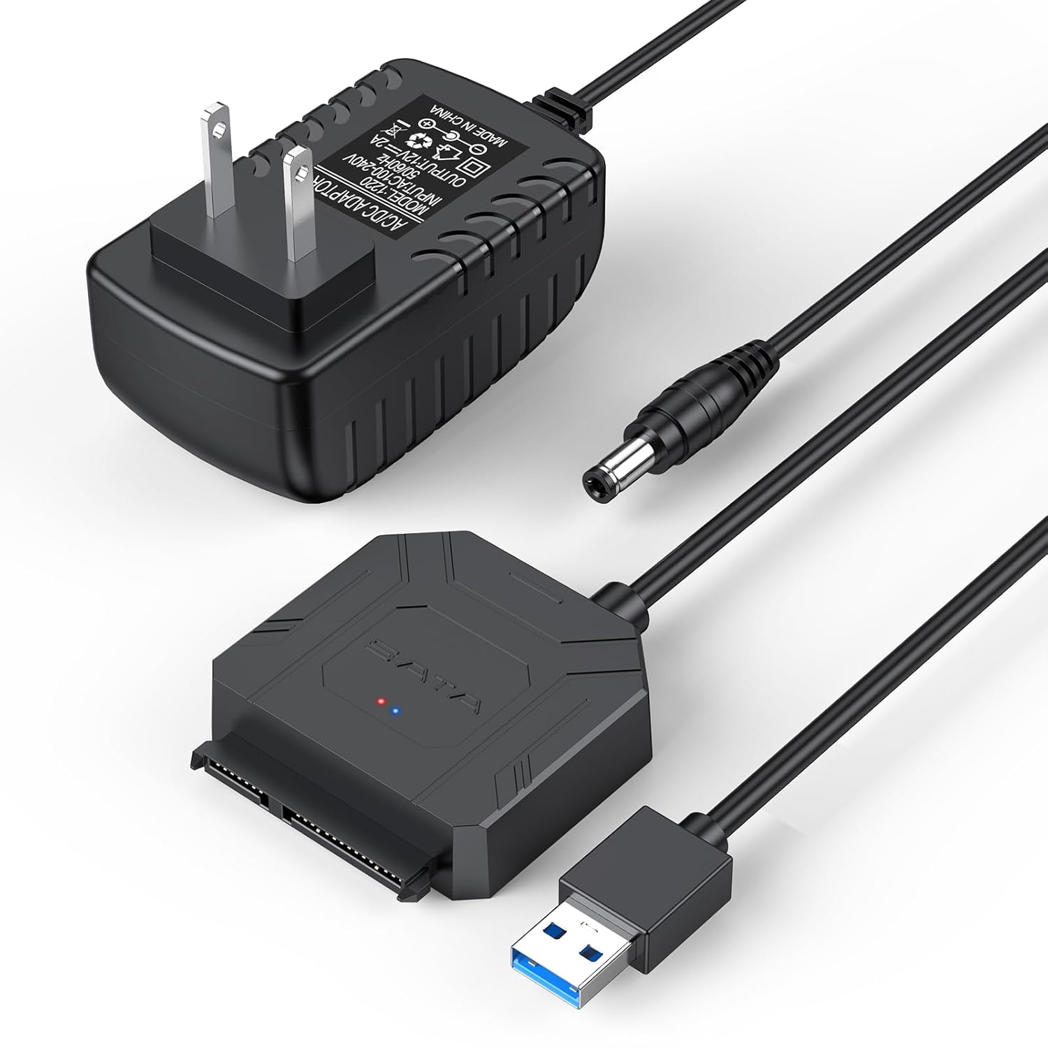 CLAVOOP SATA to USB 3.0 Adapter with 12 Power Adapter