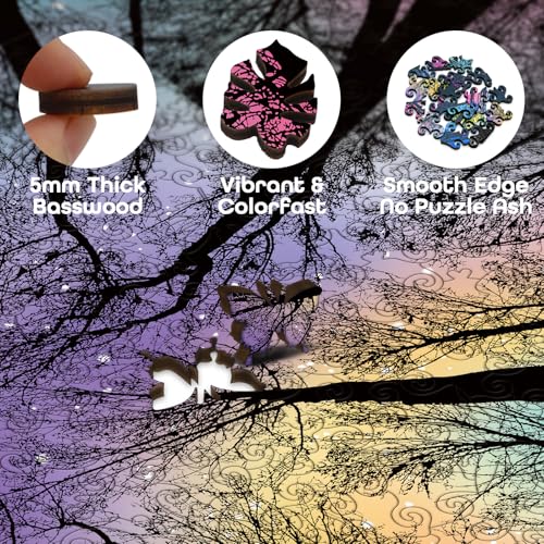 Hard Impossible Wooden Puzzles for Adults 210 Piece, Challenging Difficult Wood Puzzles for Adults, Colorful Gradient Puzzle for Adult - image 3